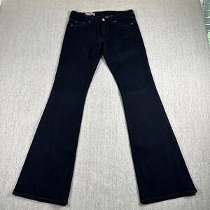 Red Engine Jeans Size 28 Low Rise Boot Cut Black Denim Cowgirl